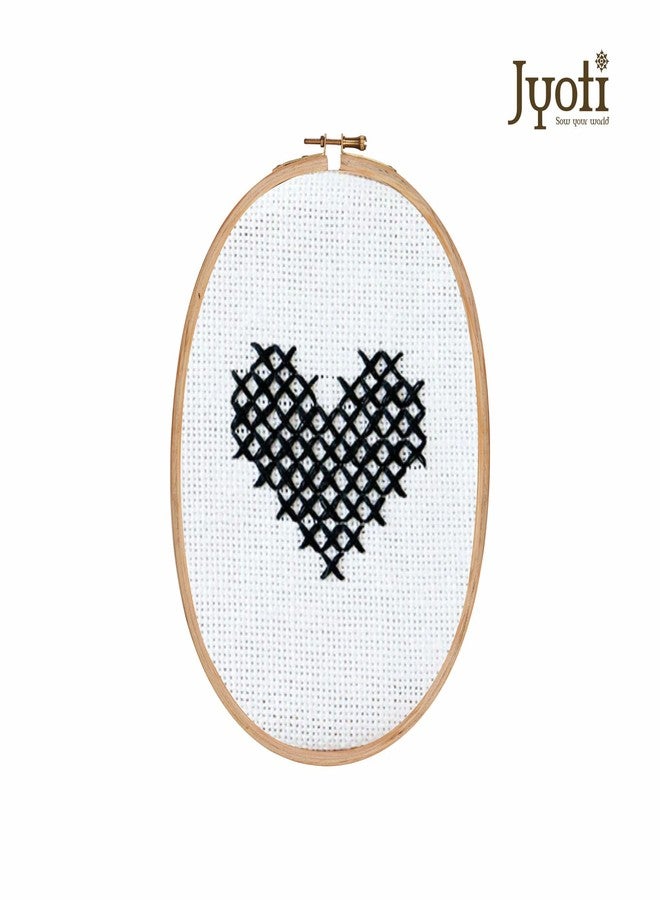 Jyoti Embroidery Hoop, Wooden Oval Adjustable, (2 Pieces of 8 Inches with Brass Fitting), Easily Loosen/Tighten, Cross Stitch Hoop Ring for Sewing, Needlework, Craft Projects & Ornaments - Pack of 2 - Image 2
